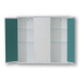 Olsen spa Triga II koupelnová skříňka 60 x 55 se zrcadlem - kovové provedení