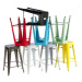 ArtD Barová židle PARIS 66 cm inspirovaná Tolix | metalická