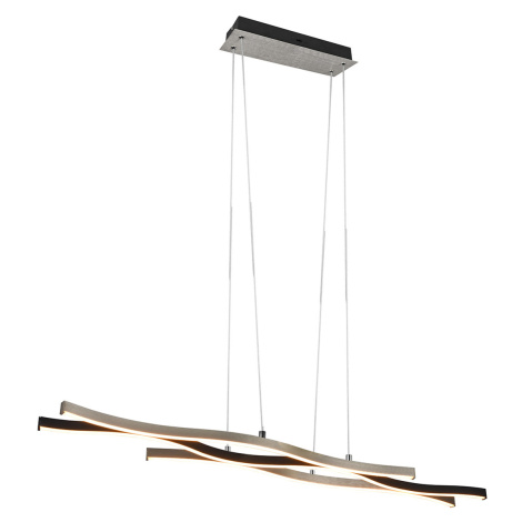 Designové závěsné svítidlo černé se stříbrnou vč. LED stmívatelné - Blaze TRIO