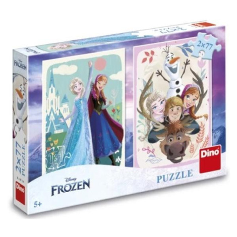 Puzzle Frozen: Anna a Elsa 2x77 dílků Dino