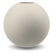 Cooee Design, Kulatá váza Ball Shell, 20 cm, krémová