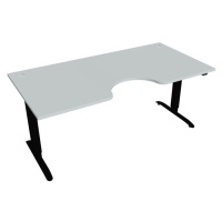 Office Pro psací stůl Hobis Motion MS ERGO 2 Šířka: 180 cm, Barva desky: šedá, Barva kovu: černá