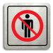 Accept Piktogram "zákaz vstupu" (80 × 80 mm) (stříbrná tabulka - barevný tisk)