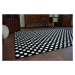 Dywany Lusczow Kusový koberec SKETCH JAMIE bílý / černý - tečky