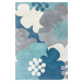 Flair Rugs koberce Kusový koberec Zest Retro Floral Blue Rozměry koberců: 120x170