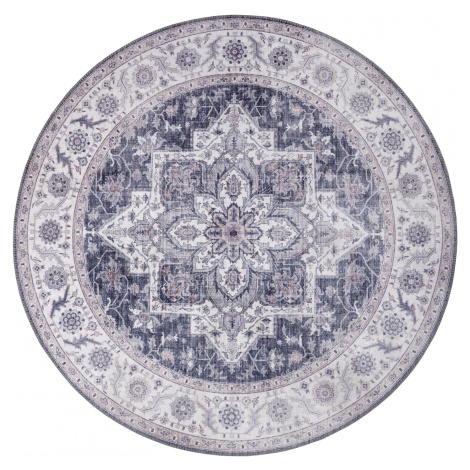 Nouristan - Hanse Home koberce Kusový koberec Asmar 104003 Mauve/Pink kruh Rozměry koberců: 160x