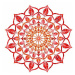 AMADEA Dřevěná dekorace mandala červená 20 cm