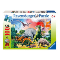 Ravensburger puzzle Mezi dinosaury 100 dílků