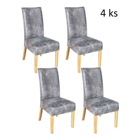 Jídelní židle CHESTER grey - sada 4 kusy FOR LIVING
