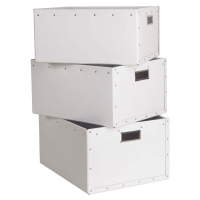 Bílé kartonové úložné boxy v sadě 3 ks Ture – Bigso Box of Sweden