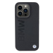 BMW hard silikonové pouzdro iPhone 15 PRO 6.1" black Leather Hot Stamp