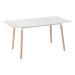 Rozkládací jídelní stůl 120/150 x 80 cm bílý / světlé dřevo MIRABEL, 310124