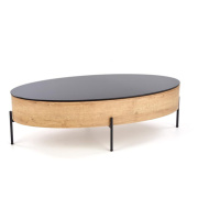 Halmar Konferenční stolek Zenga, s otočnou funkcí, zlatý dub