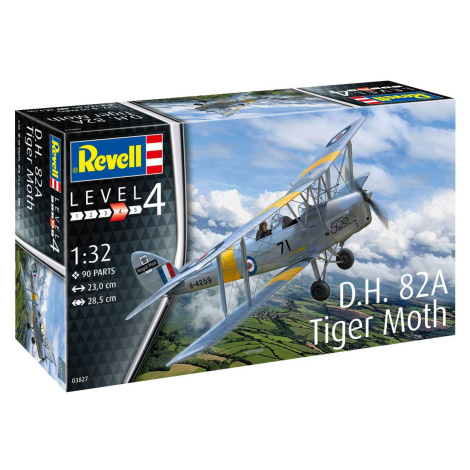 Plastic ModelKit letadlo 03827 - DH 82A Tiger Moth (1:32) Revell