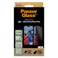 PanzerGlass Privacy Apple iPhone 16 Plus/15 Plus s instalačním rámečkem