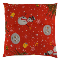 Kvalitex Vánoční povlak na polštář bavlna SNĚHULÁCI červení Rozměry povlaků na polštáře: 70x90cm