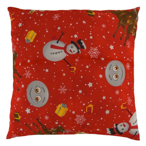 Kvalitex Vánoční povlak na polštář bavlna SNĚHULÁCI červení Rozměry povlaků na polštáře: 70x90cm