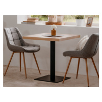 Jídelní stůl Quadrato 70x70 cm, dub artisan/černý