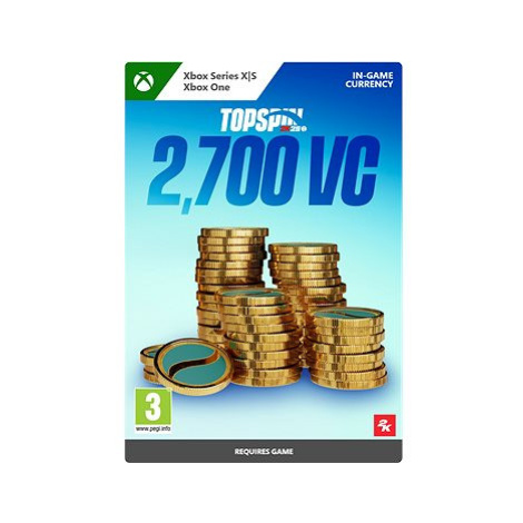 TopSpin 2K25: 2,700 Virtual Currency Pack - Xbox Digital Microsoft