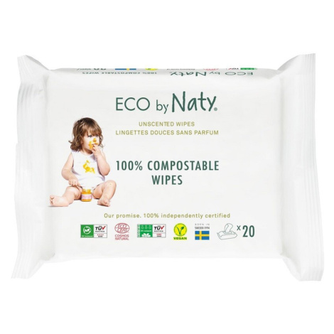 Eco by Naty vlhčené ubrousky bez vůně 20ks