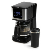 DOMO Překapávač na kávu 2v1 s termohrnkem - DOMO DO733K, Objem konvice: 1,25 l, Objem hrnku: 400