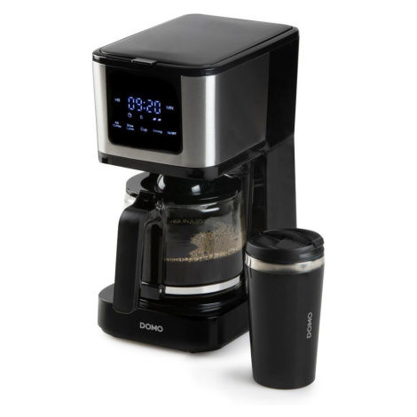 DOMO Překapávač na kávu 2v1 s termohrnkem - DOMO DO733K, Objem konvice: 1,25 l, Objem hrnku: 400 DOMO-ELEKTRO