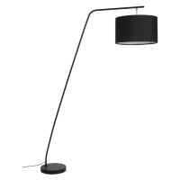 Černá stojací lampa s textilním stínidlem (výška 220 cm) Martine – White Label