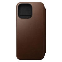 Pouzdro Nomad Modern Leather Folio, brown - iPhone 15 Pro Max (NM01633785)