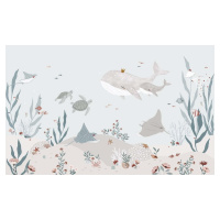 Dětská tapeta 400 cm x 248 cm Dreamy Seabed – Lilipinso