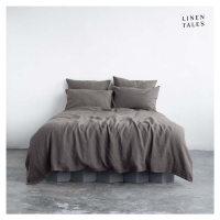 Tmavě šedé lněné povlečení na jednolůžko 135x200 cm – Linen Tales