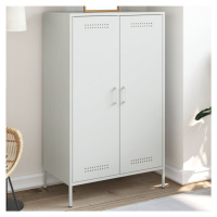 vidaXL Skříň highboard bílá 68 x 39 x 113 cm ocel