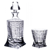 Onte Crystal Bohemia Crystal ručně broušený křišťálový whisky set Quadro 500pk 1+2