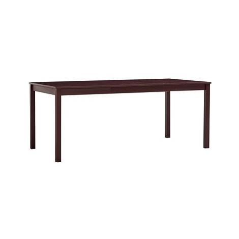 Jídelní stůl tmavě hnědý 180x90x73 cm borové dřevo SHUMEE
