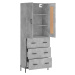 vidaXL Skříň highboard betonově šedá 69,5x34x180 cm kompozitní dřevo