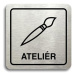 Accept Piktogram "ateliér" (80 × 80 mm) (stříbrná tabulka - černý tisk)