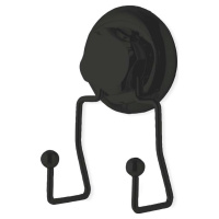 Černý samodržící nástěnný dvojitý háček Compactor Bestlock Black