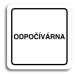 Accept Piktogram "odpočívárna" (80 × 80 mm) (bílá tabulka - černý tisk)