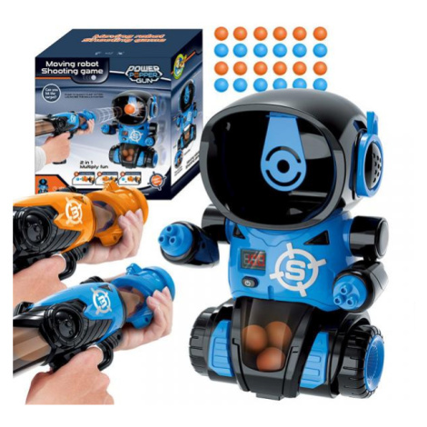 Střílející hra robot - 2 pistole na pěnové míčky a terč ve tvaru robota - modrá Toys Group