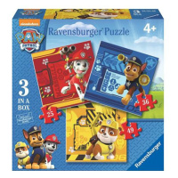 Ravenburger Tlapková Patrola Puzzle Rubble, Marshall a Chase, 25/36/49 dílků