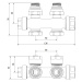 MEXEN úhlový/rovný radiátorový ventil, Duplex, DN50, chrom W908-000-01