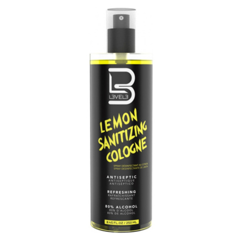 L3VEL3 Sanitizing Cologne Lemon osvěžující dezinfekční kolínská voda 250 ml