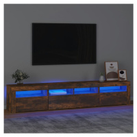 vidaXL TV skříňka s LED osvětlením kouřový dub 210 x 35 x 40 cm