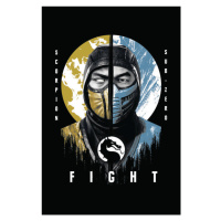 Umělecký tisk Mortal Kombat - Scropion & Sub-Zero, 26.7 × 40 cm