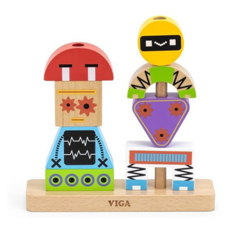 VIGA - Dřevěné kostky Robot