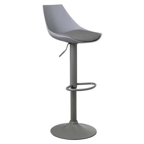 Šedé barové židle s nastavitelnou výškou z imitace kůže v sadě 2 ks (výška sedáku 56,5 cm) – Cas Casa Selección