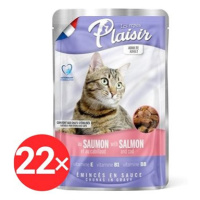 Plaisir Cat kapsička losos + treska 22 × 100 g