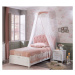 Dětská postel s úložným prostorem carmen 100x200cm - bílá/růžová