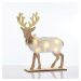 ACA Lighting dřevěná dekorace bílý jelen, 5 MINI LED na baterie (2xAA), WW, IP20, 26X5X25cm X065