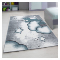 ELIS DESIGN Dětský koberec - Medvídek a hvězdy barva: šedá x modrá, rozměr: 160x230