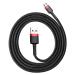 Baseus Cafule extra odolný nylonem opletený kabel USB / Micro USB QC3.0 2,4A 1m black-red